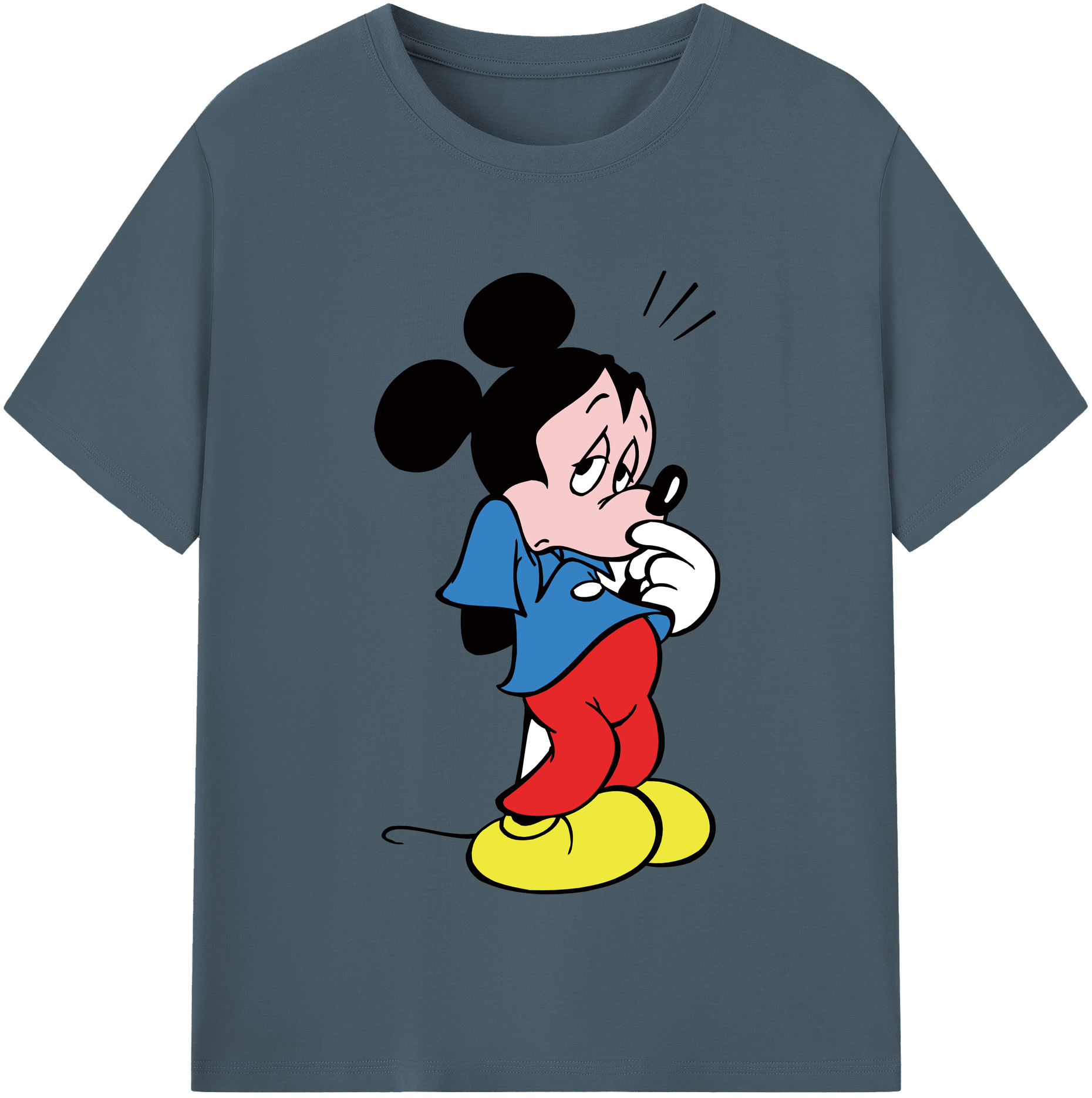 （画像用） ミッキーマウス Mickey Mouse 綿100％半袖Tシャツ（フロントプリント）